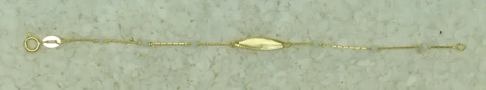 Original: pulseira de ouro com placa